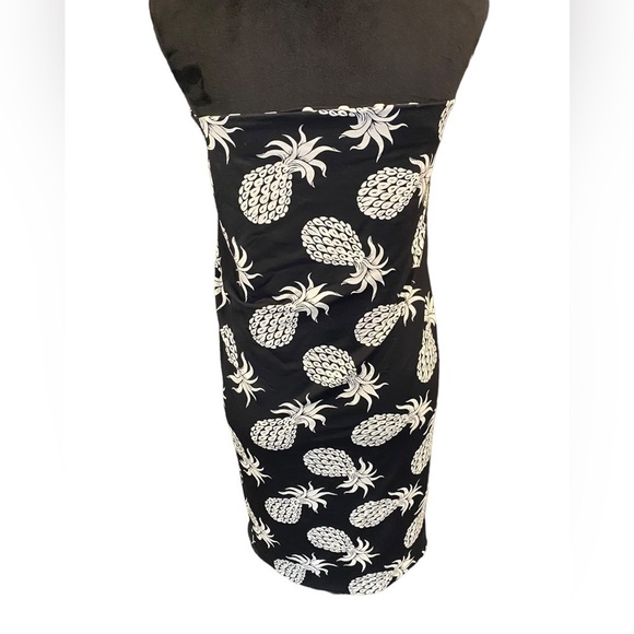 Reversible Hawaiian Pineapple Polka Dot Skirt Sleeveless Dress Women's Size M - Picture 1 of 10